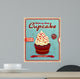 Vintage cupcake poster design 