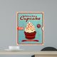 Vintage cupcake poster design 