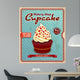 Vintage cupcake poster design 