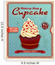 Vintage cupcake poster design 