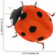 illustration with red seven ponts ladybug on white Wall Decal
