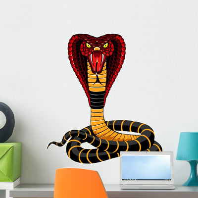 Cobra Wall Decal shown on a wall