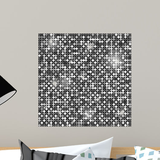 Silver Seamless Pattern Wall Decal