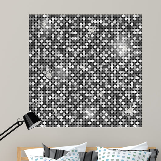Silver Seamless Pattern Wall Decal