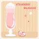 Strawberry milkshake with cream in vector 