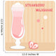 Strawberry milkshake with cream in vector 