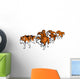 Red Husky Sled Wall Decal