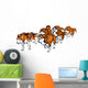 Red Husky Sled Wall Decal