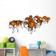 Red Husky Sled Wall Decal