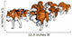 Red Husky Sled Wall Decal
