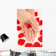beautiful hands with french manicure Wall Mural