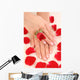 beautiful hands with french manicure Wall Mural