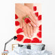 beautiful hands with french manicure Wall Mural