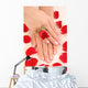 beautiful hands with french manicure Wall Mural