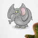 cute elephant cartoon illustration Wall Decal
