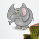 cute elephant cartoon illustration Wall Decal