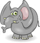 cute elephant cartoon illustration Wall Decal
