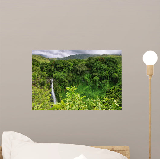 Makahiku falls in Waimoku falls trail 