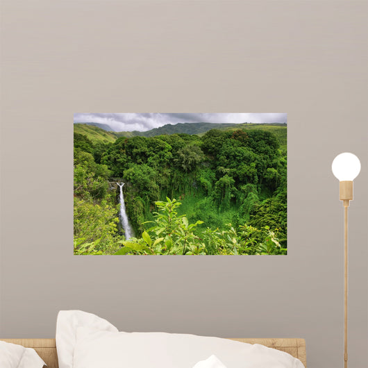 Makahiku falls in Waimoku falls trail 