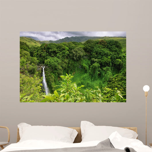 Makahiku falls in Waimoku falls trail 