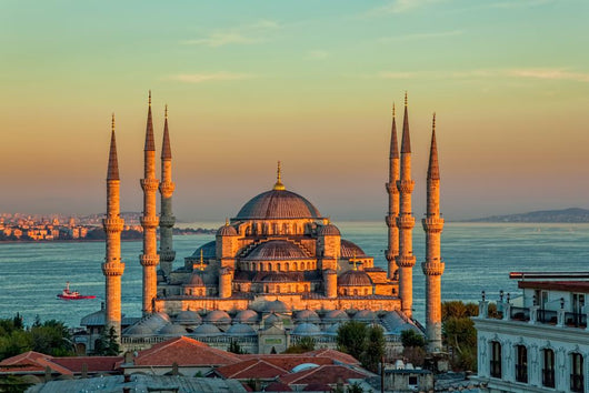 Blue mosque in Istanbul in sunset Wall Mural