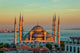 Blue mosque in Istanbul in sunset Wall Mural