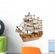 Sailing ship model isolated on white background Wall Decal