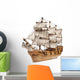 Sailing ship model isolated on white background Wall Decal