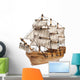 Sailing ship model isolated on white background Wall Decal
