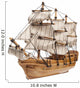 Sailing ship model isolated on white background Wall Decal