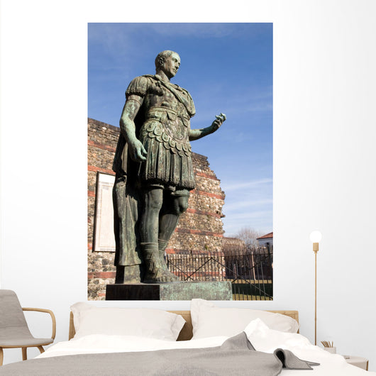 Statue of Julius Caesar in Turin Italy Wall Mural