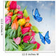 Pack of Spring Tulips With Butterflies 