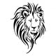 Lion Head Tattoo Vector Wall Decal