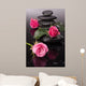 Spa stone and rose flowers still life. Healthcare concept. 