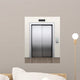 Modern elevator with closed doors 