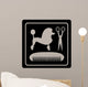 poodle dog, scissors and comb black icon 