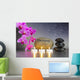 Japanese garden with stone of harmony Wall Mural