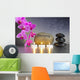 Japanese garden with stone of harmony Wall Mural