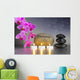 Japanese garden with stone of harmony Wall Mural