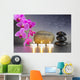 Japanese garden with stone of harmony Wall Mural