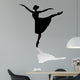 Silhouette Di Ballerina Su Sfondo Bianco 