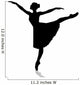Silhouette Di Ballerina Su Sfondo Bianco 