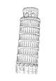 leaning tower of Pisa Wall Decal