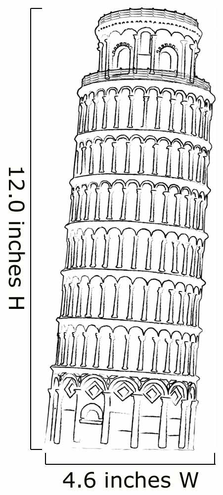 leaning tower of Pisa Wall Decal