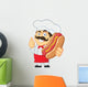 Chef Holding Hot Dog Wall Decal