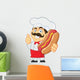 Chef Holding Hot Dog Wall Decal