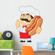 Chef Holding Hot Dog Wall Decal
