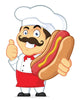 Chef Holding Hot Dog Wall Decal