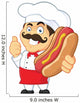 Chef Holding Hot Dog Wall Decal