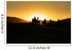 Silhouettes of tourists riding camels on dunes Wall Mural
